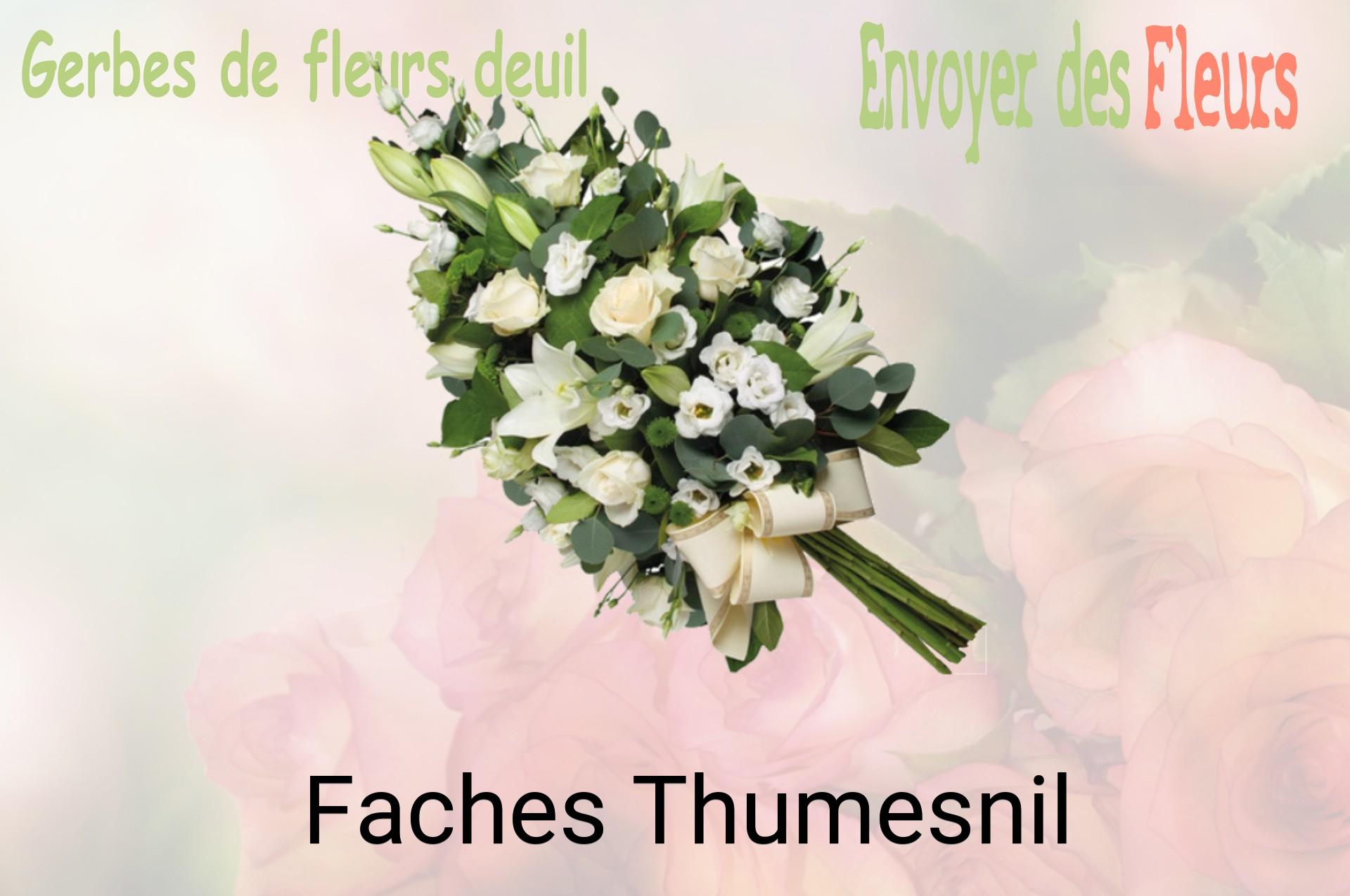 Gerbe de fleurs de deuil livrée à Faches-Thumesnil